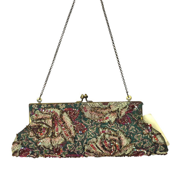 Coldwater Creek Handbags - NWT Coldwater Creek VintageSequin/ Beaded Clutch Bag (Jewel tones)